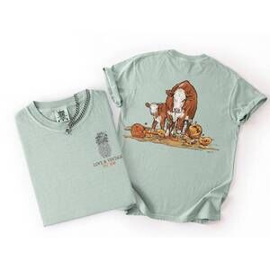 NEW LOVE VINTAGE unisex spooky mama short sleeve tee in bay